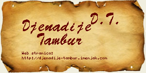 Đenadije Tambur vizit kartica